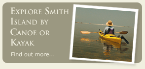Enjoy Smith Island by Canoe or Kayak. Find out more...